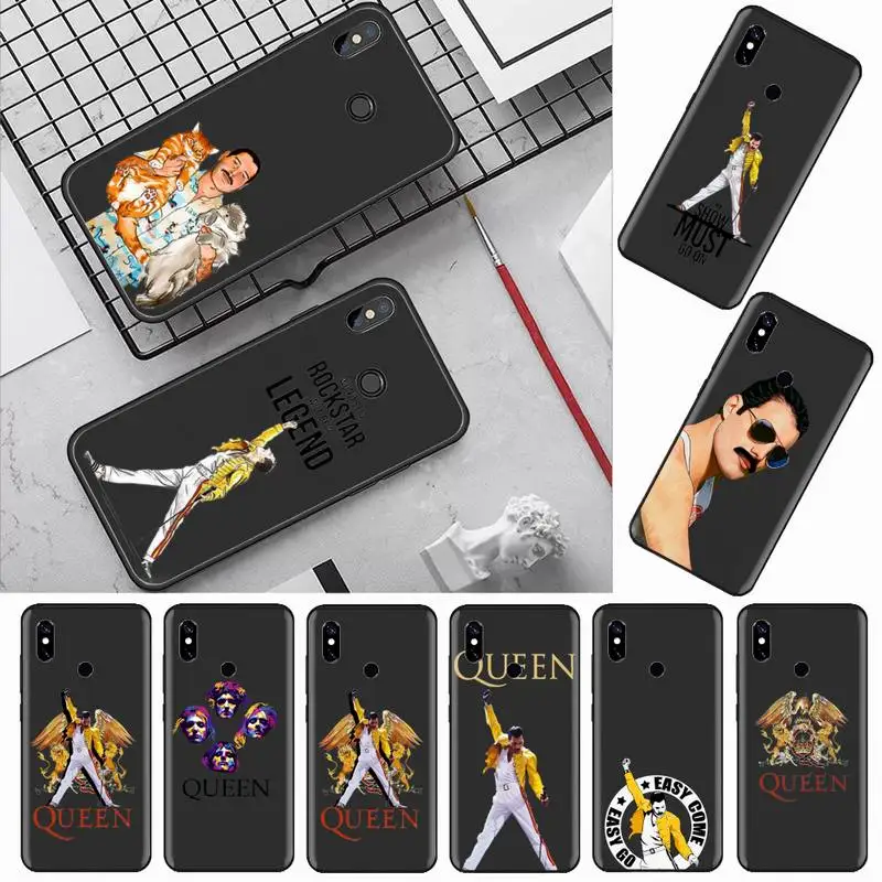 

Freddie Mercury Queen band Phone Case For Xiaomi Redmi mi note max 3 5 6 8 9 10 t S SE lite pro Soft Silicone Cover Funda
