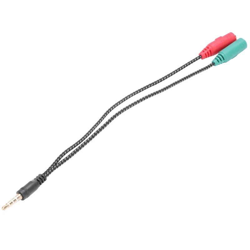 Кабель-адаптер 2 в 1 сплиттер 4 полюса 3 5 мм аудио наушники гарнитура гнезда