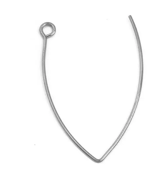 Stainless Steel 40 шт., серьги из нержавеющей стали во французском стиле, v-образная форма, сделай сам, модные серьги, аксессуары для изготовления ювелирных изделий, не выцветают - Цвет: Stainless Steel