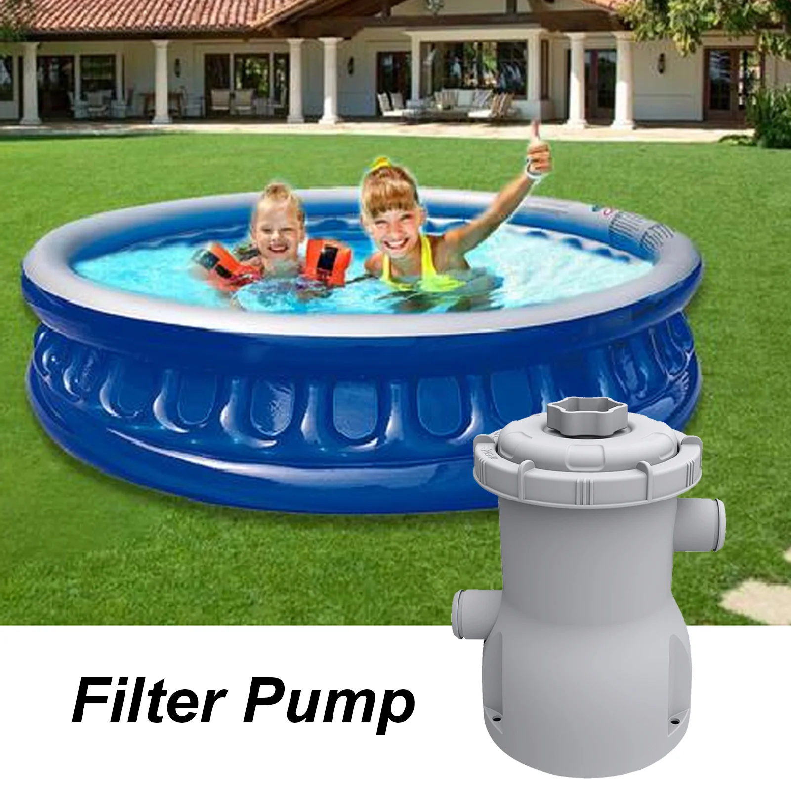 

300GAL Swimming Pool Filter Pump Replaceable Filter Core Pool Filter Outdoor Swimming Pool Water Cleaning Tools