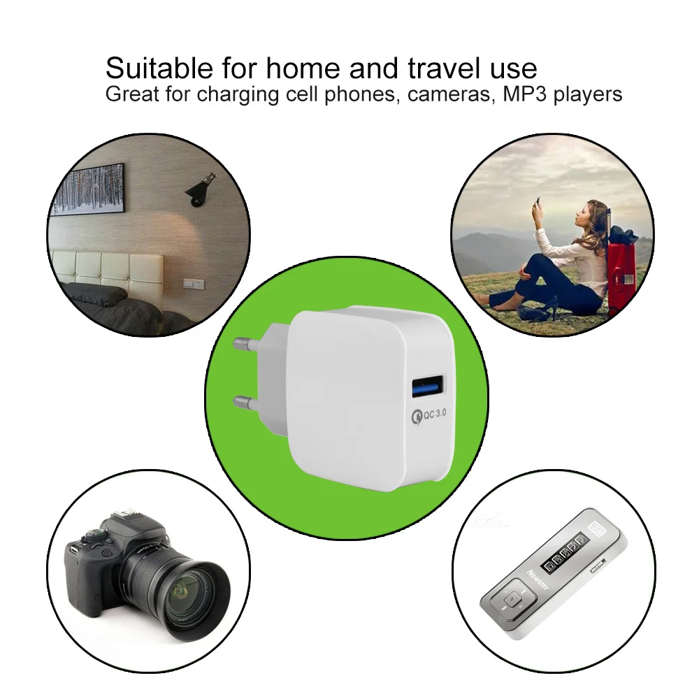 USB зарядное устройство rapide 3 0 адаптер EU prise voyage mur QC для iPhone samsung Xiaomi камеры