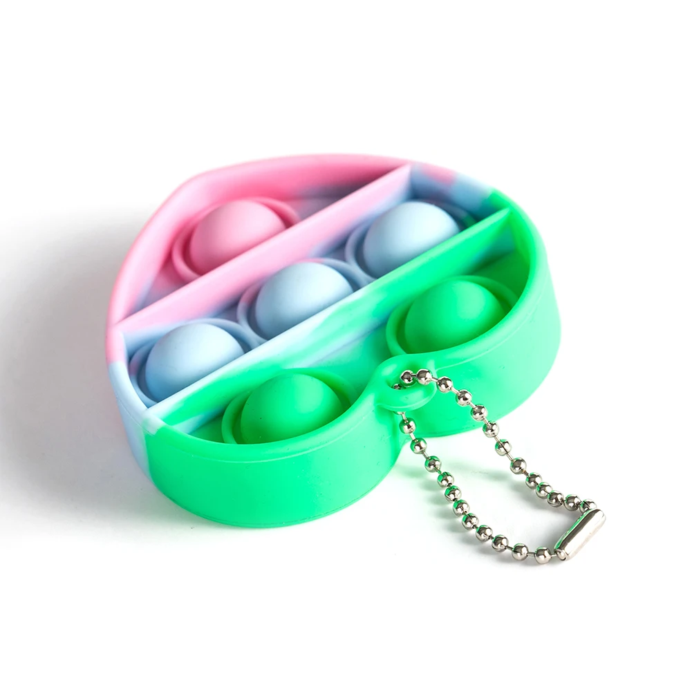 

Mini Decompression Toy Push Bubble Fidget Sensory Toys Autism Antistress Toys for Kids Adult Small Gifts Silicone Keychain