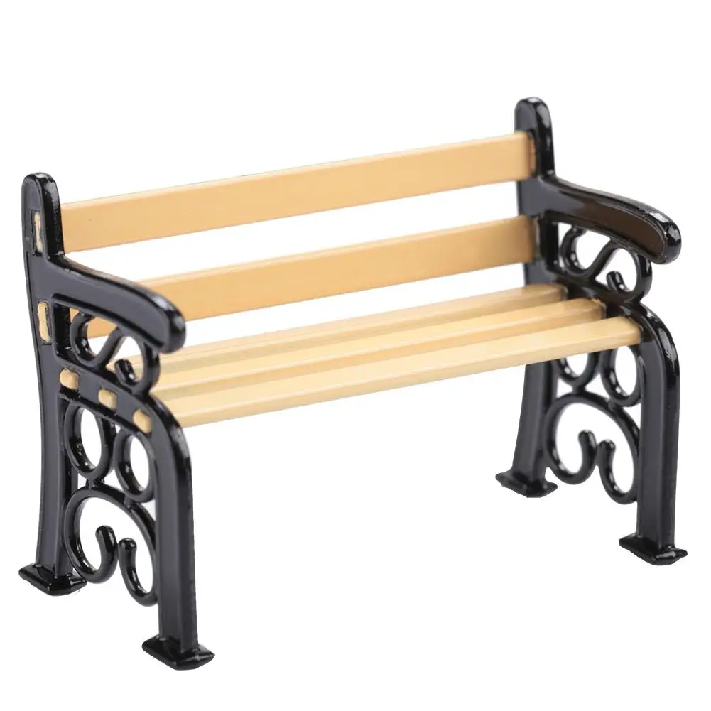 1:12 садовая деревня патио парк скамейка кукольный домик миниатюрная мебель стул