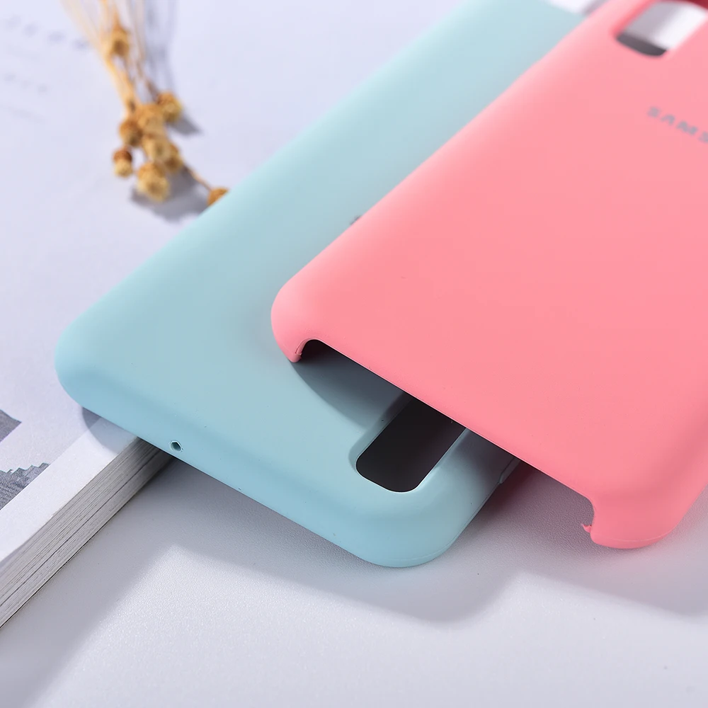 Чехол A50 для Samsung Galaxy A 50 чехол-накладка из жидкого силикона карамельных цветов