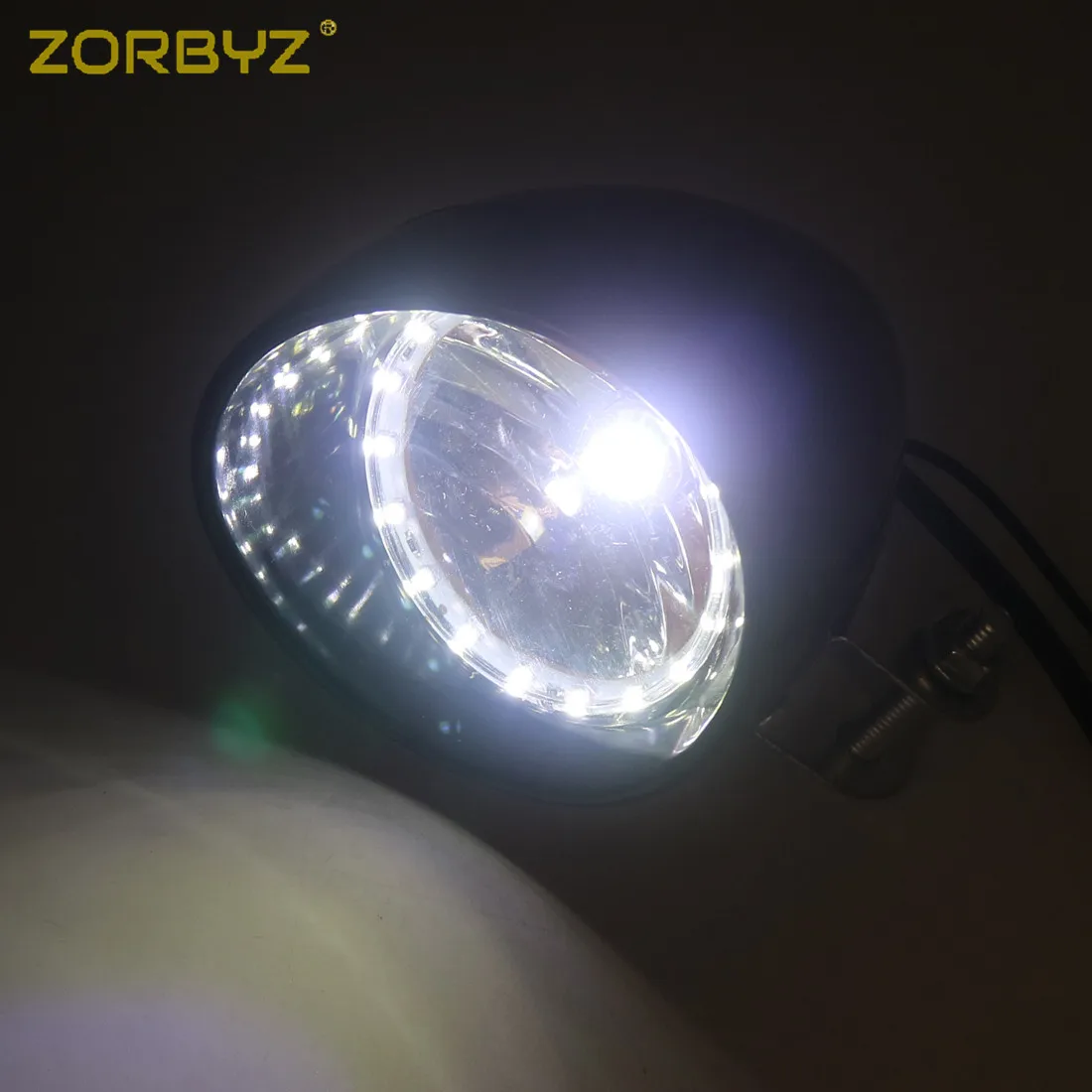 ZORBYZ мотоциклетный Хромированный Светодиодный точечный светильник светлые