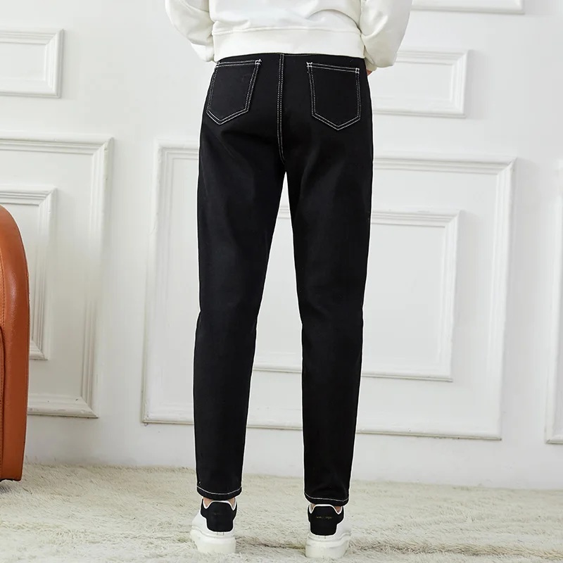 Женские джинсы-шаровары LEIJIJEANS свободные хлопковые джинсы полной длины со