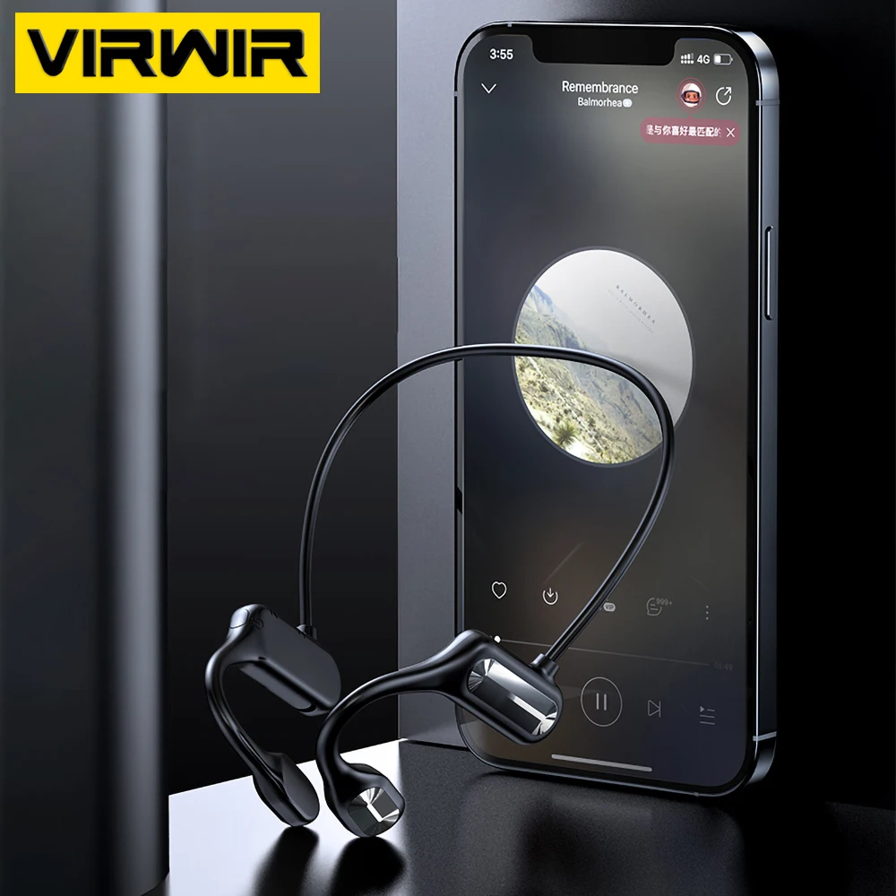 Беспроводные Bluetooth наушники с костной проводимостью ушной крючок спортивные