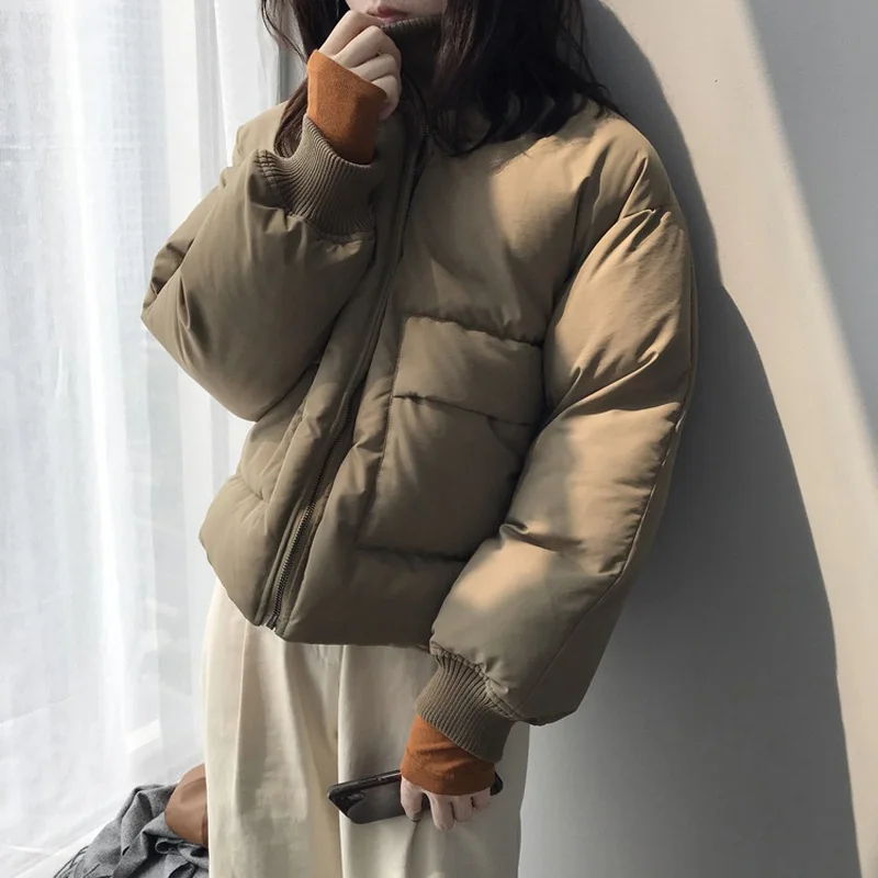 Зимняя и весенняя женская куртка короткая верхняя одежда Женское зимнее пальто с