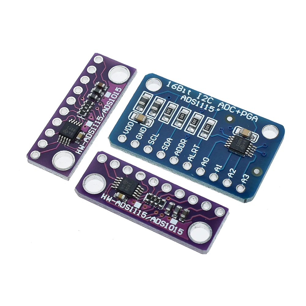 16-битный I2C ADS1115 ADS1015 модуль ADC 4 канала с усилителем Pro Gain от 2 0 в до 5 В для Arduino RPi -