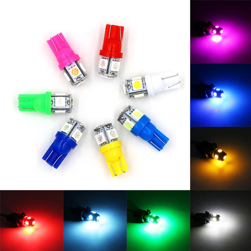 10 шт. автомобисветодиодный светодиодные лампы для чтения T10 W5W 5050 5SMD 168 194 192 DC 12 В |