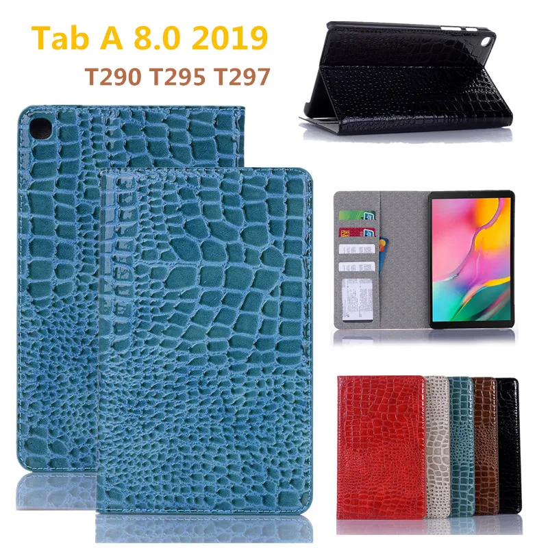 Модный чехол с крокодиловой кожей для Samsung Galaxy Tab A 8 0 2019 дюйма телефон T295 T297 из