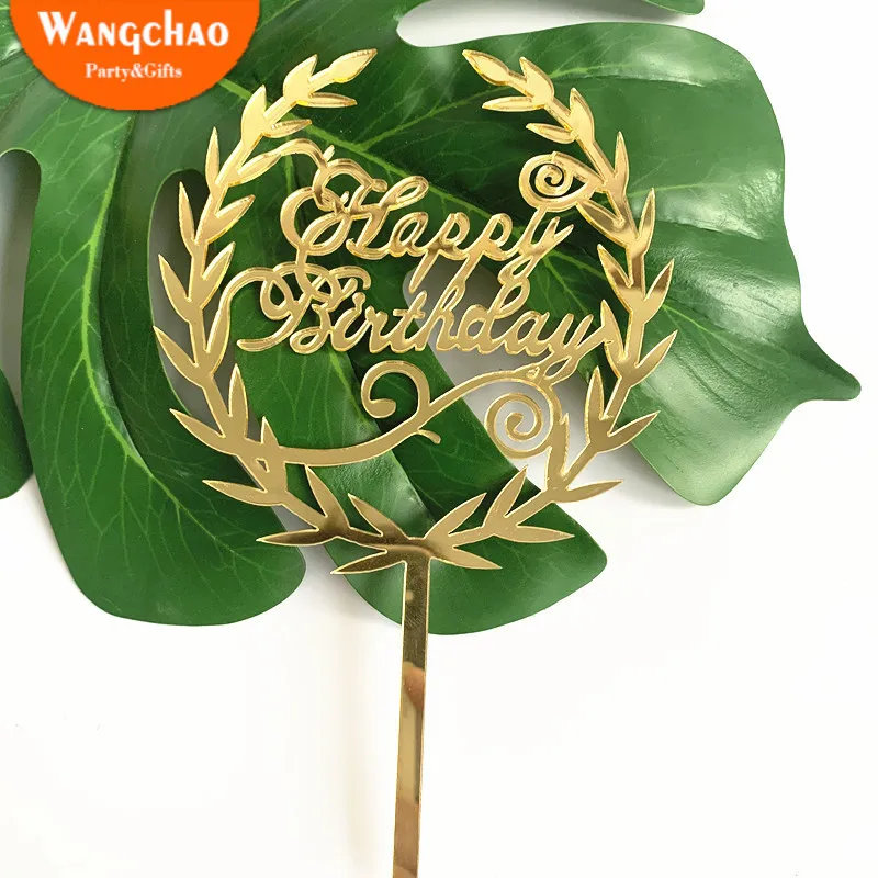 Акриловые Листья аксессуары для вечерние Детские сувениры Украшение Тортов