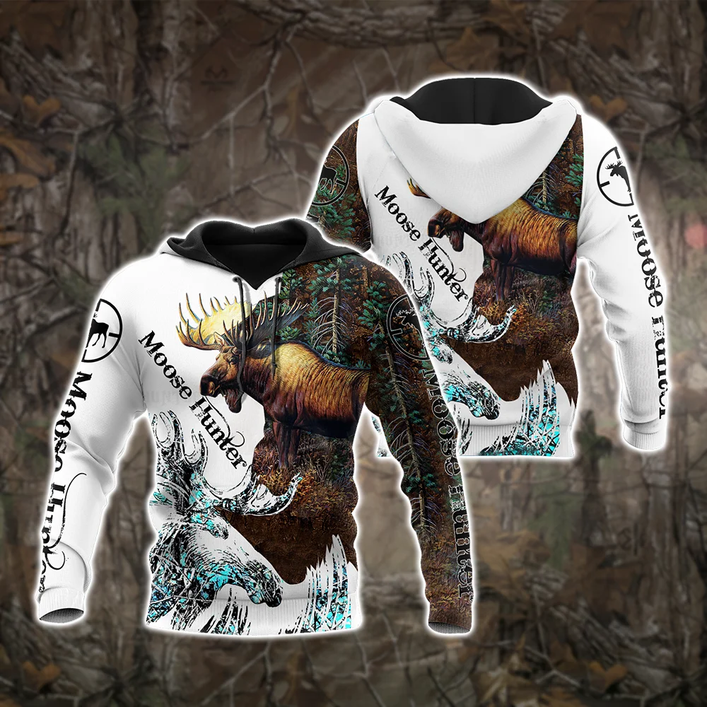 

Толстовка мужская с капюшоном, красивый свитшот унисекс с 3D-принтом лосят, уличная одежда в стиле хип-хоп, осень-весна