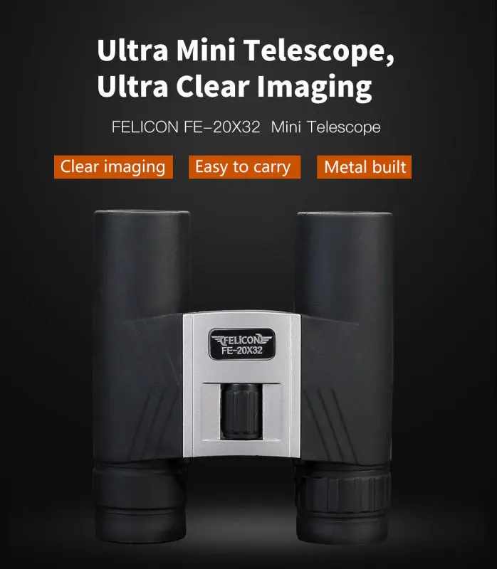 

High Power HD 20X32 Binoculars Professional Tourism Waterproof Telescope Bak4 Prism low light Night Vision For Outdoor Hunting