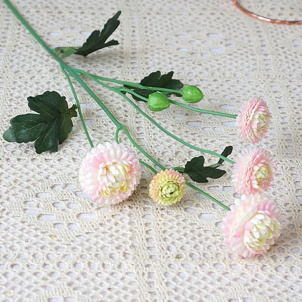 

60% Dropshipping!!1PcArtificial chrysanthemum exquisite 5 decorative chrysanthemums suitable for home wedding party decoration