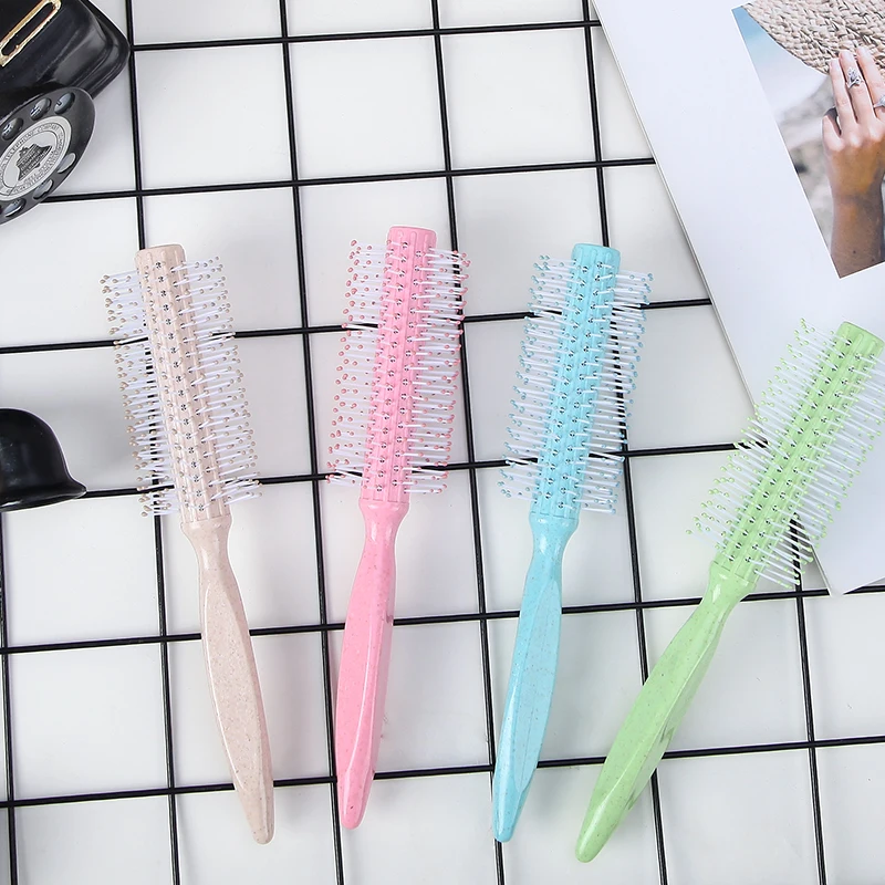 

Wheat Straw Curly Detangle Hair Comb,Eco-friendly Cylinder Roll Comb,Haircare High Quality Professional Brand For Hair Styling