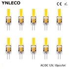 10 шт. G4 Светодиодный светильник 12 В ACDC 2 Вт COB светодиодный G4 светильник без мерцания 360 градусов эквивалент 20 Вт галогенная лампа Теплый натуральный холодный белый