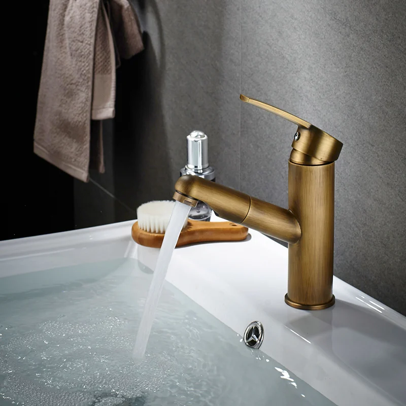 Матовый Золотой квадратный кран для ванной комнаты с ручкой раковины латунный