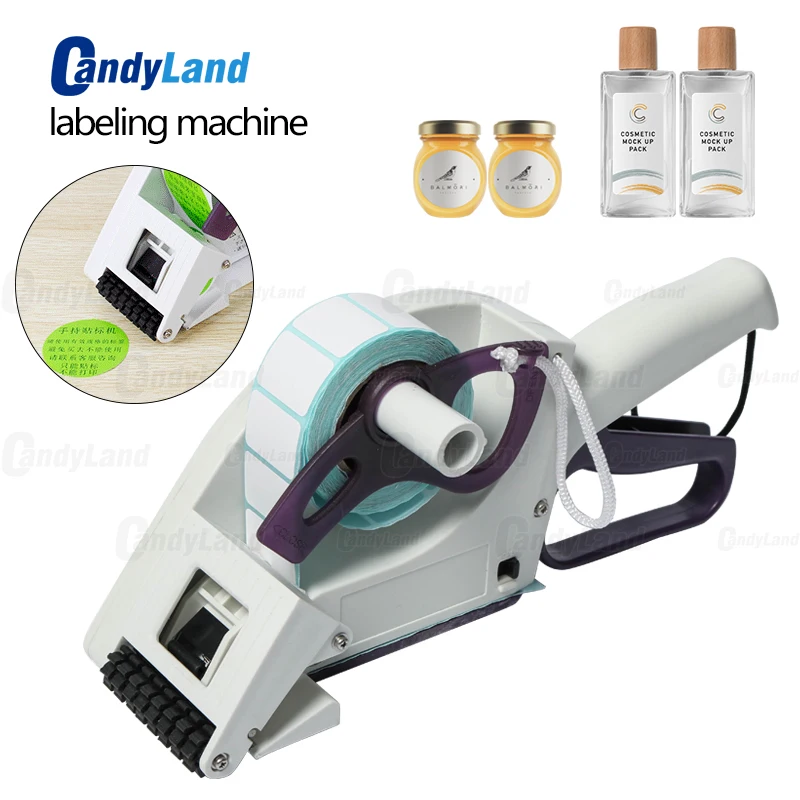 Candyland Полуавтоматическая круглая наклейка на бутылки ручная упаковочная машина