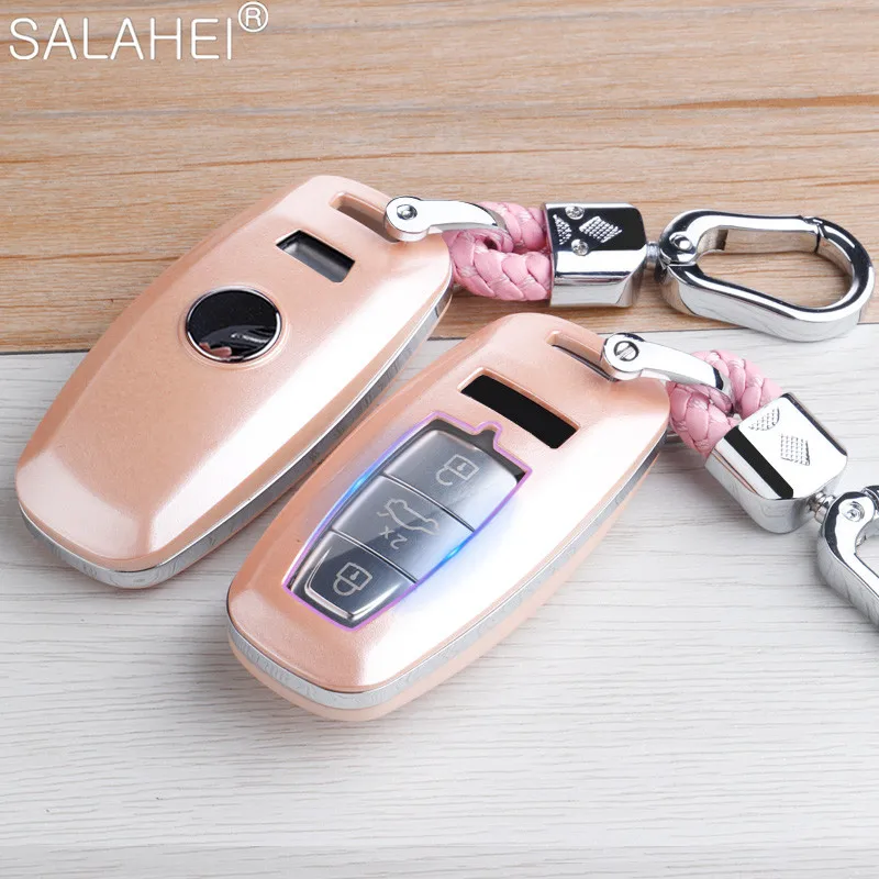 

ABS Car Key Cover Case Protector For Audi A6L A7 A8 Q8 E-tron C8 D5 A8L A6L 2018 2019 2020 For Car Accessories For Snow Chains