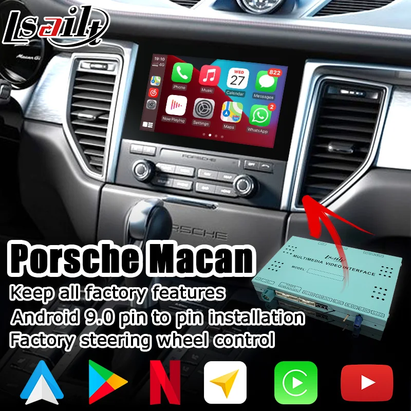 

Интерфейсная коробка для Android / carplay для Porsche Macan PCM 4,0 2016-2017, интерфейсная коробка для видео, GPS-навигация, youtube