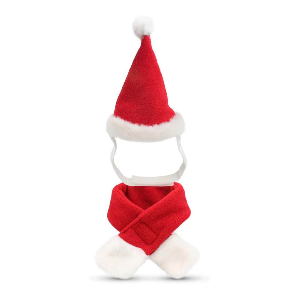 

Pet Christmas Santa Claus Hat Suit Dog Cat Colthes Accessories Supply