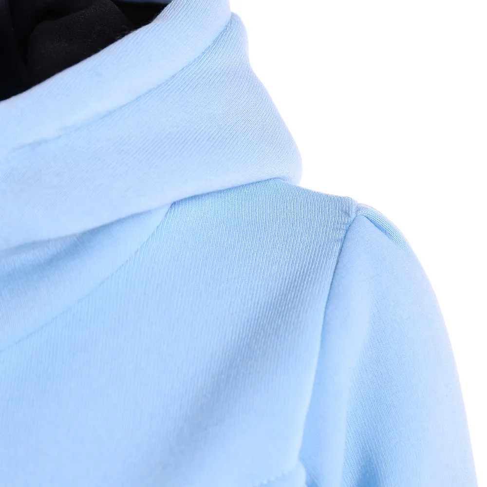 Новый зимний модный женский свободный пуловер с капюшоном и длинным рукавом