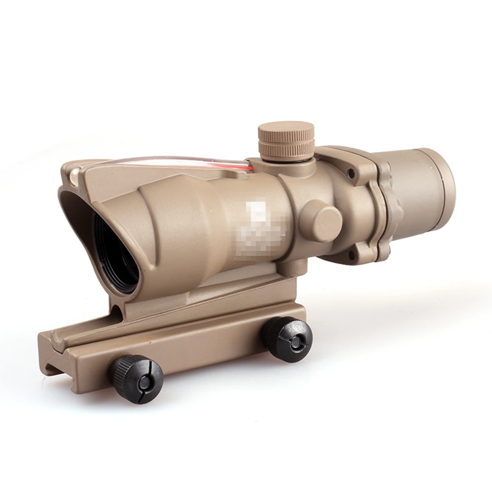 Охотничий прицел Chevron ACOG 4X32 оптический прицел красный зеленый с подсветкой Стекло травленая сетка тактический оптический прицел