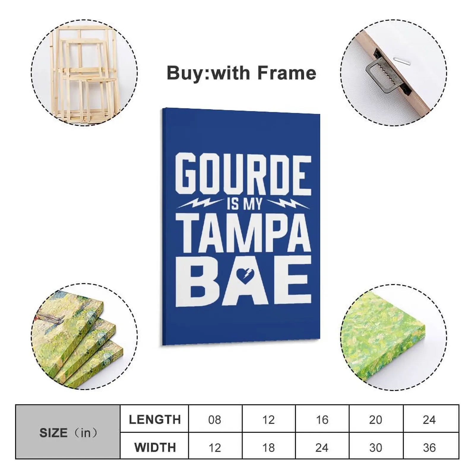 

Decor 37 Yanni Gourde GOURDE Is My Tampa BAE Print Painting Canvas Hang A Picture for Living Room Wall Room Posters With Frame M