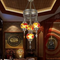 bohemian color chandelier enamel exotic style hotel bar handmade glass chandelier creative personality chandelier