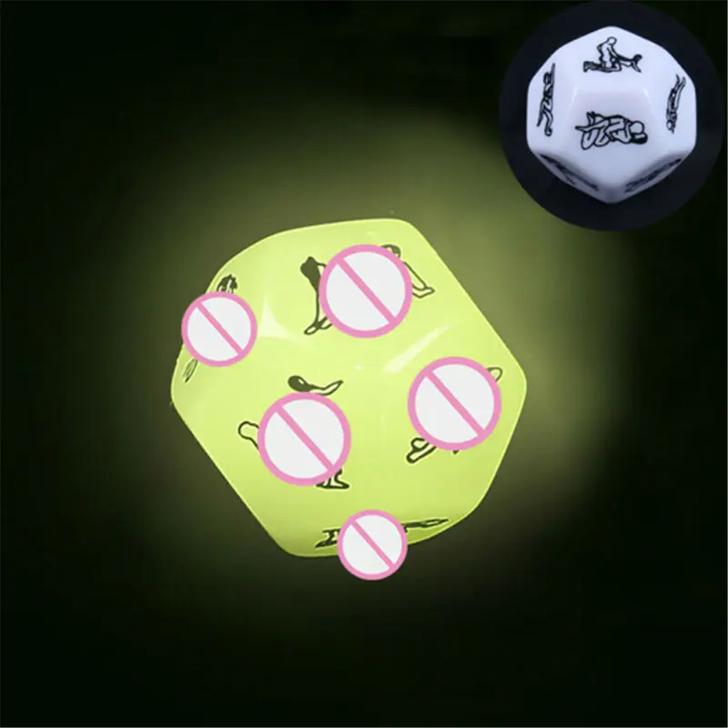 Фирменная Новинка 12-сторонние светится в темноте секс кости взрослого пары