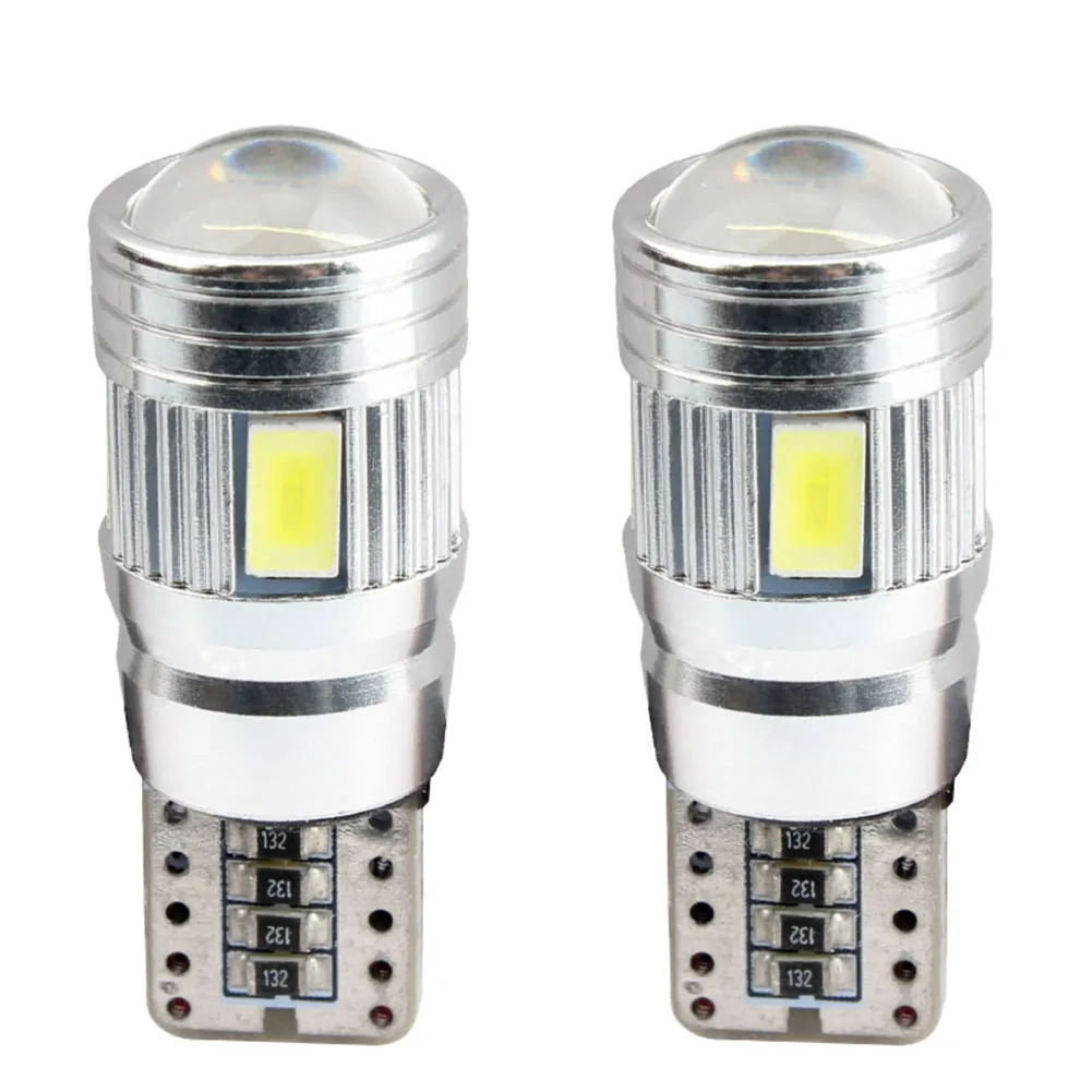 

2PC T10 12V Car Led Light Super Bright T10-5630-6smd Wide Light Auto Headlight Tail Lights License Plate Lights Turn Side Lamp