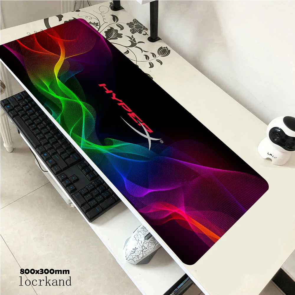 

Коврик для мыши HyperX Large Gamer XXL, коврик для клавиатуры, стола, мыши 800x300 мм, резиновый коврик, игровой ноутбук для коврика для мыши CSGO.