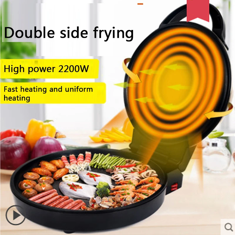 Электрическая сковорода для выпечки бытовая большая углубляющая емкость