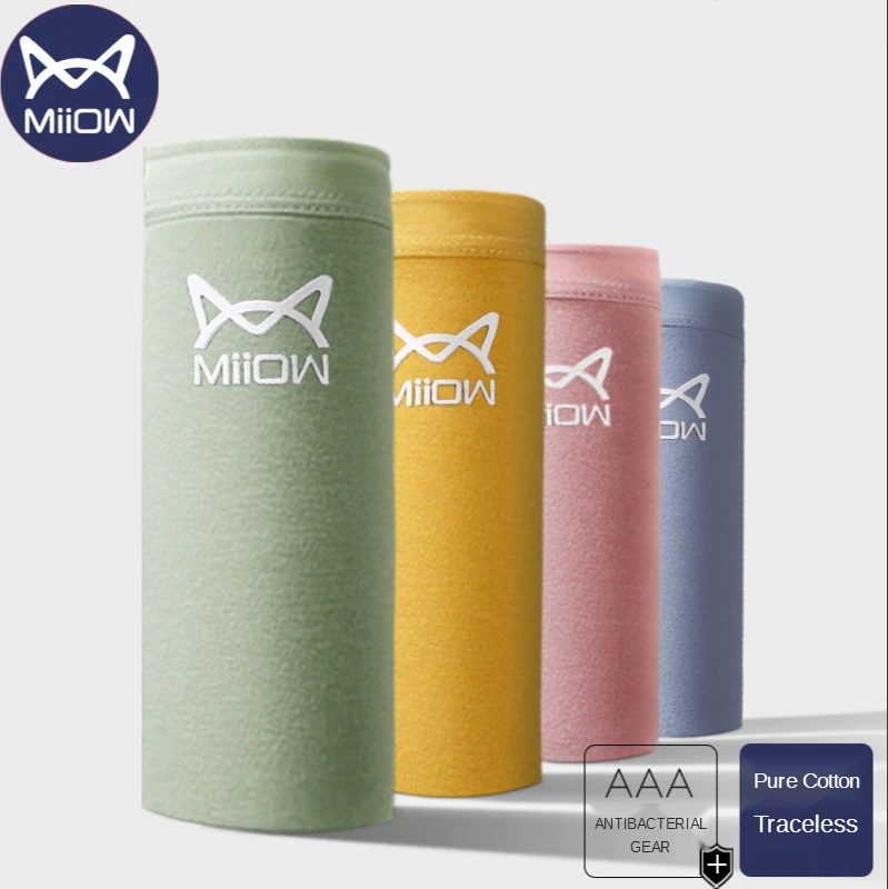 

Brand MiiOW Genuine Cotton Underwear Female Students Seamless Graphene Antibacterial Women's Underwear Mid-waist Cotton Briefs