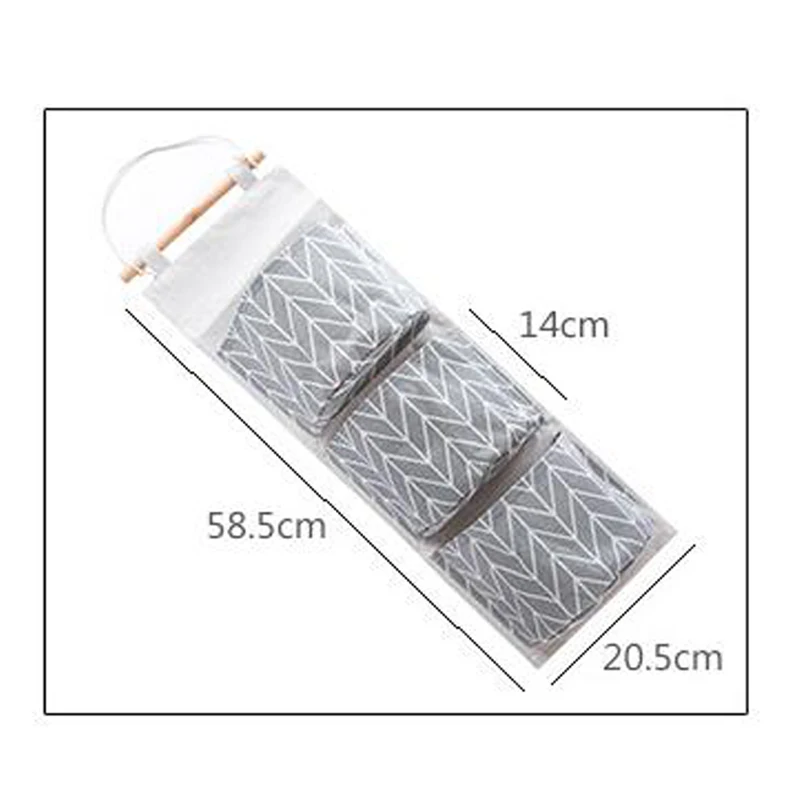 Настенная подвесная сумка для хранения с 3 карманами контейнер всякой всячины