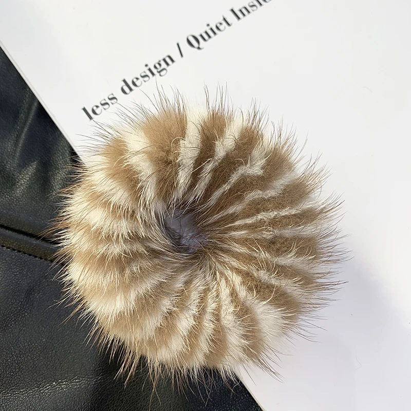 Роскошная повязка для волос из натурального меха норки держатель пушистая