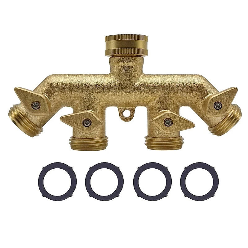 

Garden Hose Splitter 4 Way Tap Hose Connectors Water Distributor Switch Valve