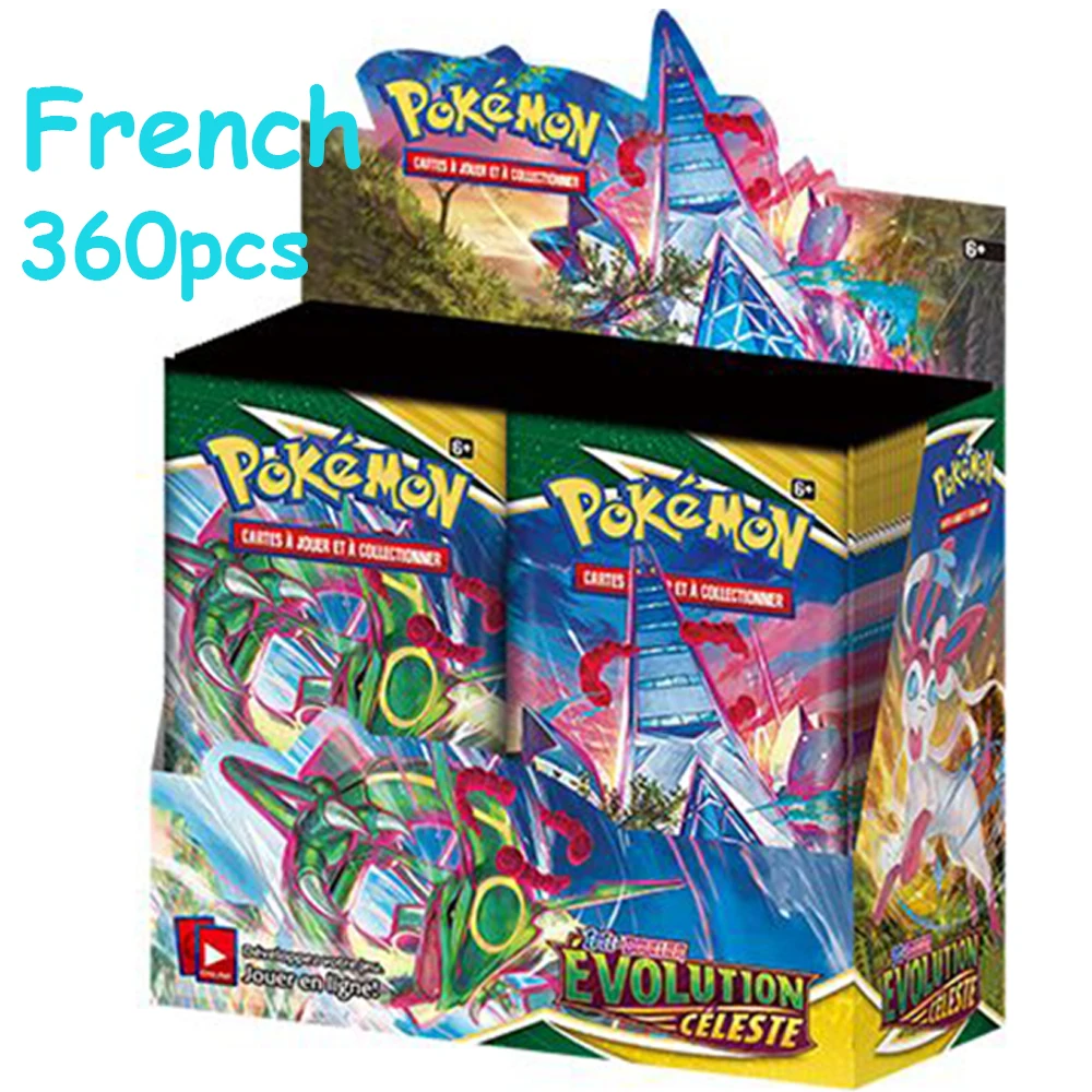 french evolving skies fusion strike 360324pcs pokemon cards shining fates booster box trading card game children toys gifts free global shipping