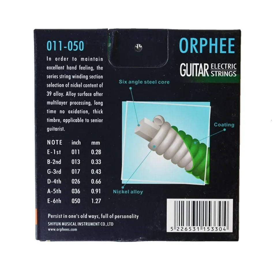Orphee Professional DE Series 009-042010-046011-050, Струны для электрогитары из итальянского никелевого сплава