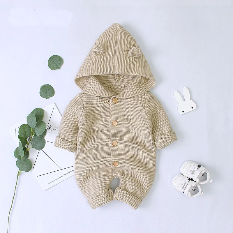 Одежда для новорожденных свитер комбинезон мальчиков и девочек осенне зимняя