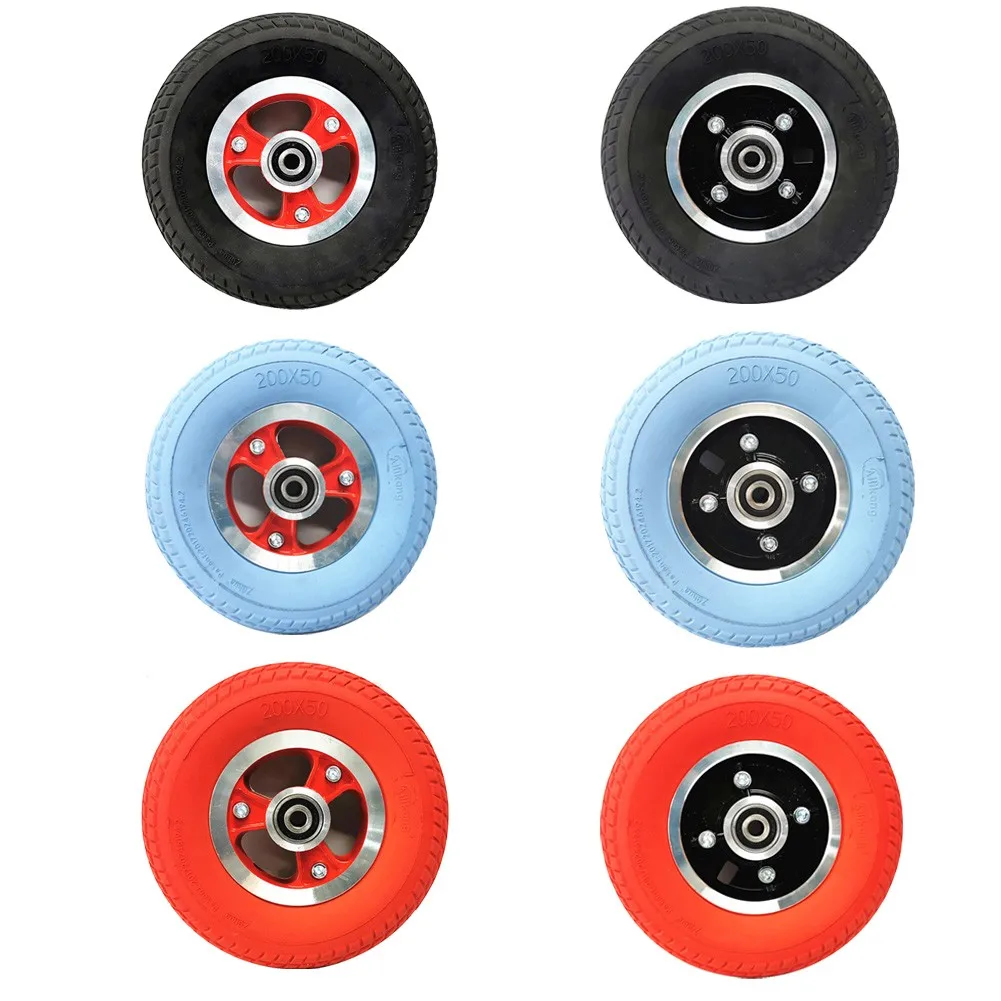 

1pc Solid Tire 200X50 8x2inch Black Explosion Proof For Electric Scooter