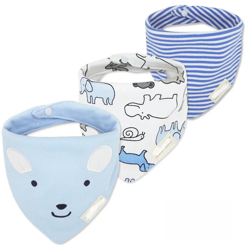 3pcs Organic Cotton Baby Scarf Muslin Burp Cloth Bandana Bibs Newborn Baby Boy Infant Girl Toddler Winter Scarf Waterproof Bib