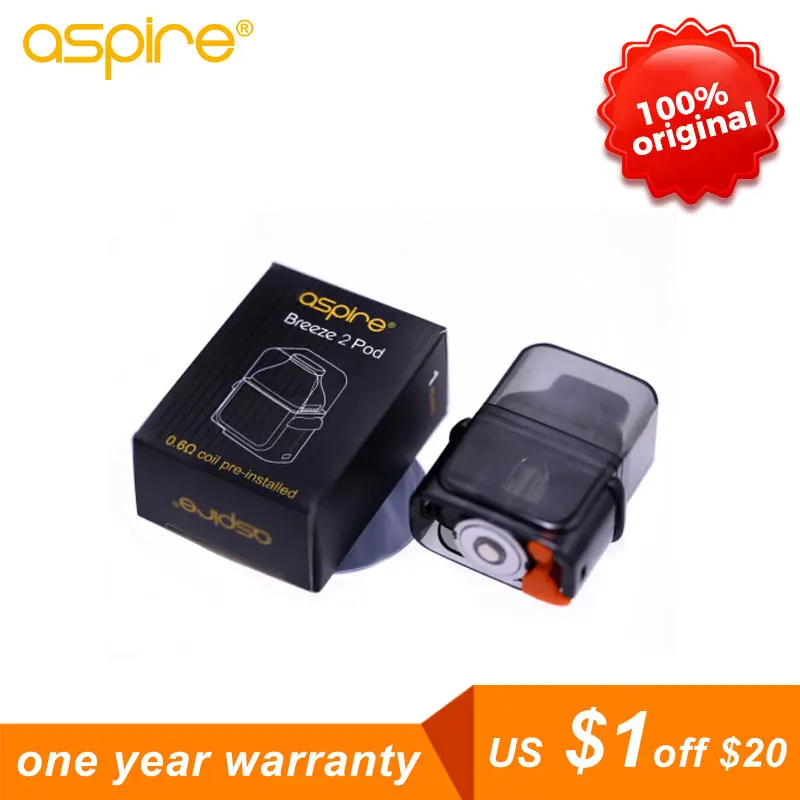 Aspire Breeze 2 AIO вейп pod мл и 3 емкость 0 6ом сменная катушка для вейпинга атомайзер