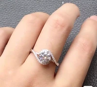Radiant Twisted Moissanite Diamond Ring 2