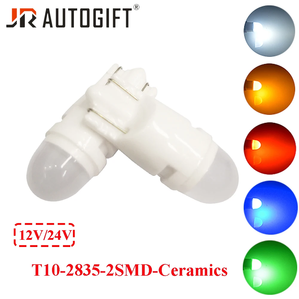 10 шт. T10 W5W керамики 2835 2SMD на танкетке с номерным знаком светильник s лампа бокового