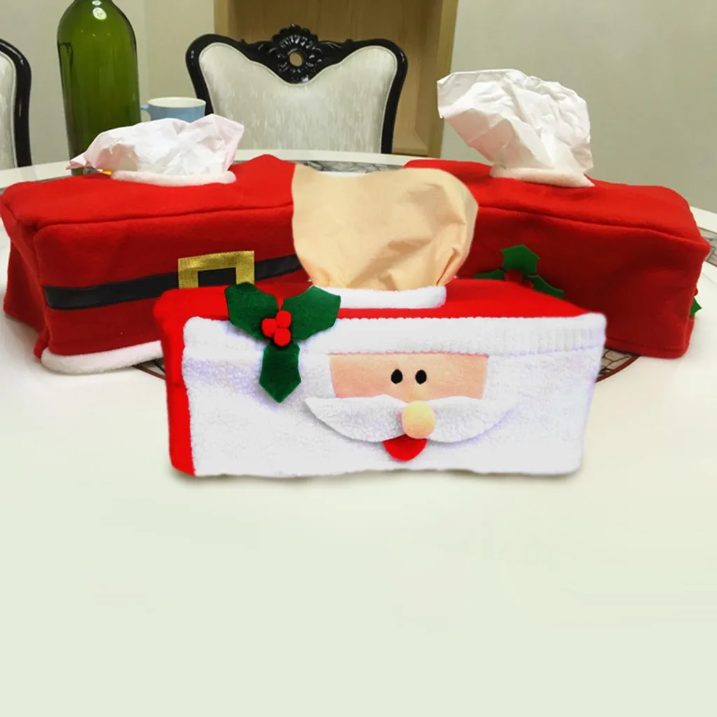 2 шт Рождественский Санта Клаус коробка для салфеток настольная гостиная лоток