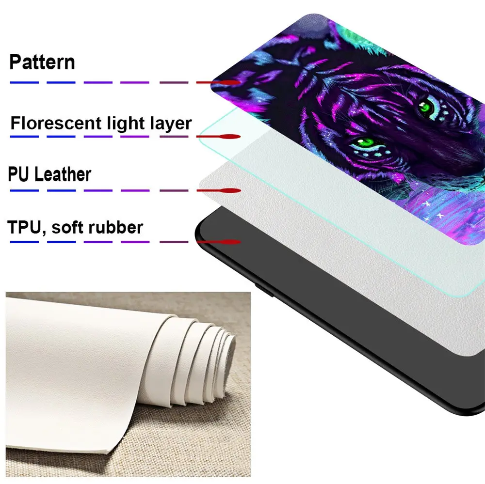 Case For Samsung Galaxy S10 SE 5G Plus S8 S9 Luminous Cover Soft PU Leather Capa |