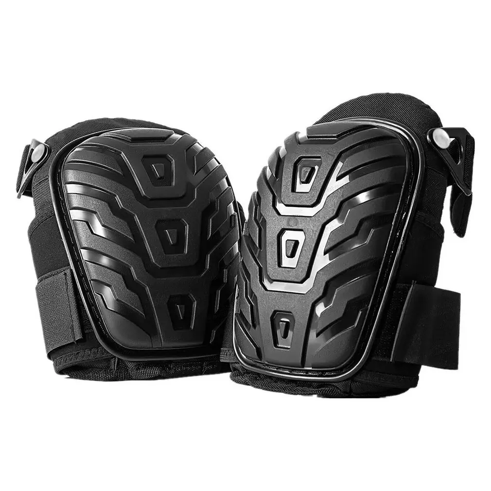 

1 Pair Professional Knee Pads with Adjustable Straps Safe EVA Gel Cushion PVC Shell Knee Pads for Heavy Duty Work