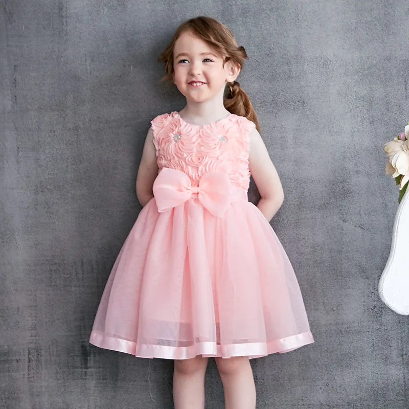 baby girl clothes Girl floral Princess party dress high-end children's wear lace flower beaded child bridal | Детская одежда и
